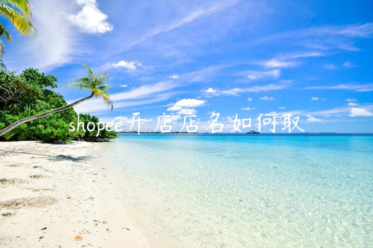 shopee開店店名如何取